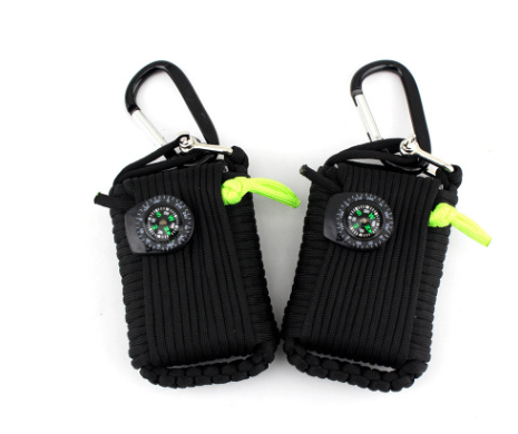 Camping bag emergency rope equipment kit