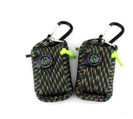 Camping bag emergency rope equipment kit