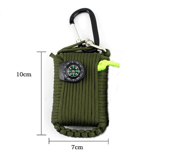 Camping bag emergency rope equipment kit