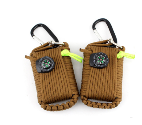 Camping bag emergency rope equipment kit