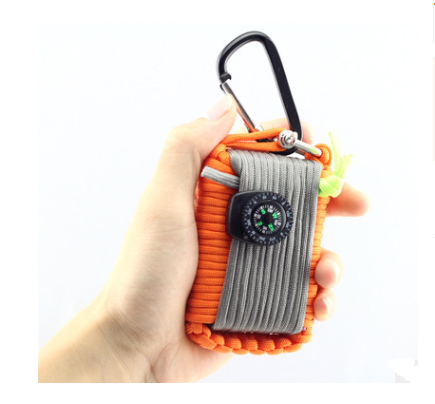 Camping bag emergency rope equipment kit