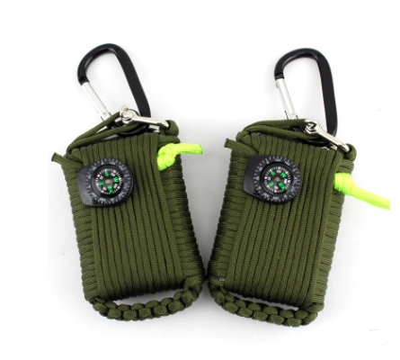 Camping bag emergency rope equipment kit