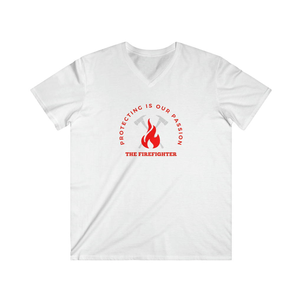 The Firefighter Men's Fitted V-Neck Short Sleeve Tee