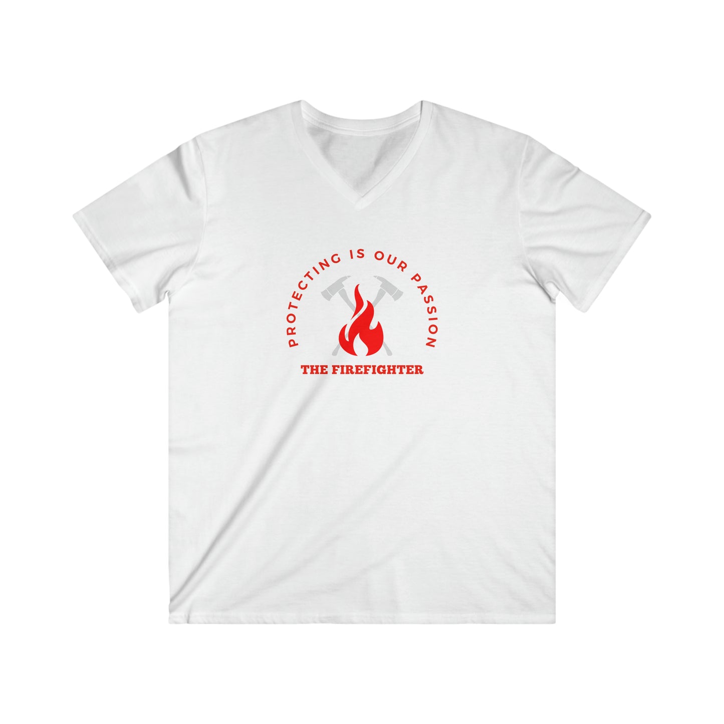 The Firefighter Men's Fitted V-Neck Short Sleeve Tee