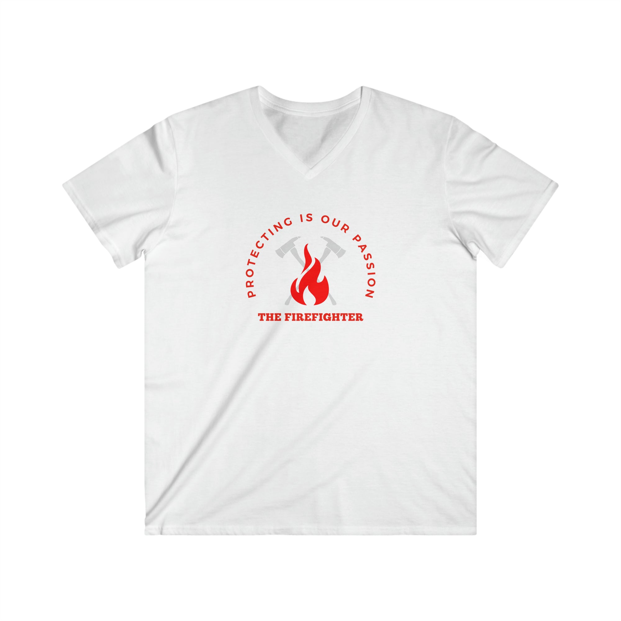 The Firefighter Men's Fitted V-Neck Short Sleeve Tee