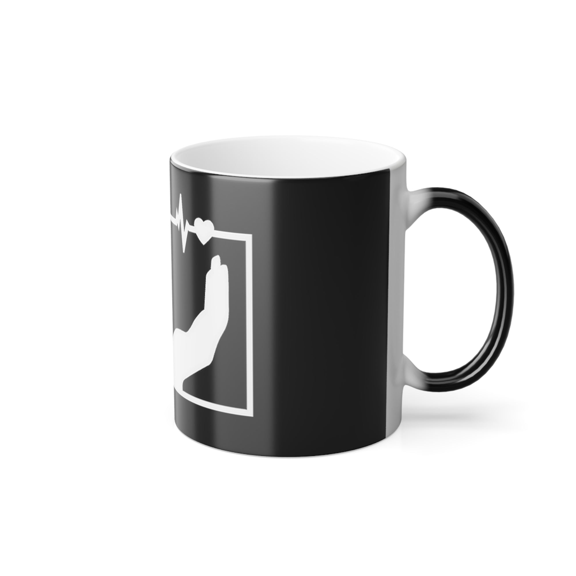 Ghost Only Logo  -  Black Morph Mug, 11oz