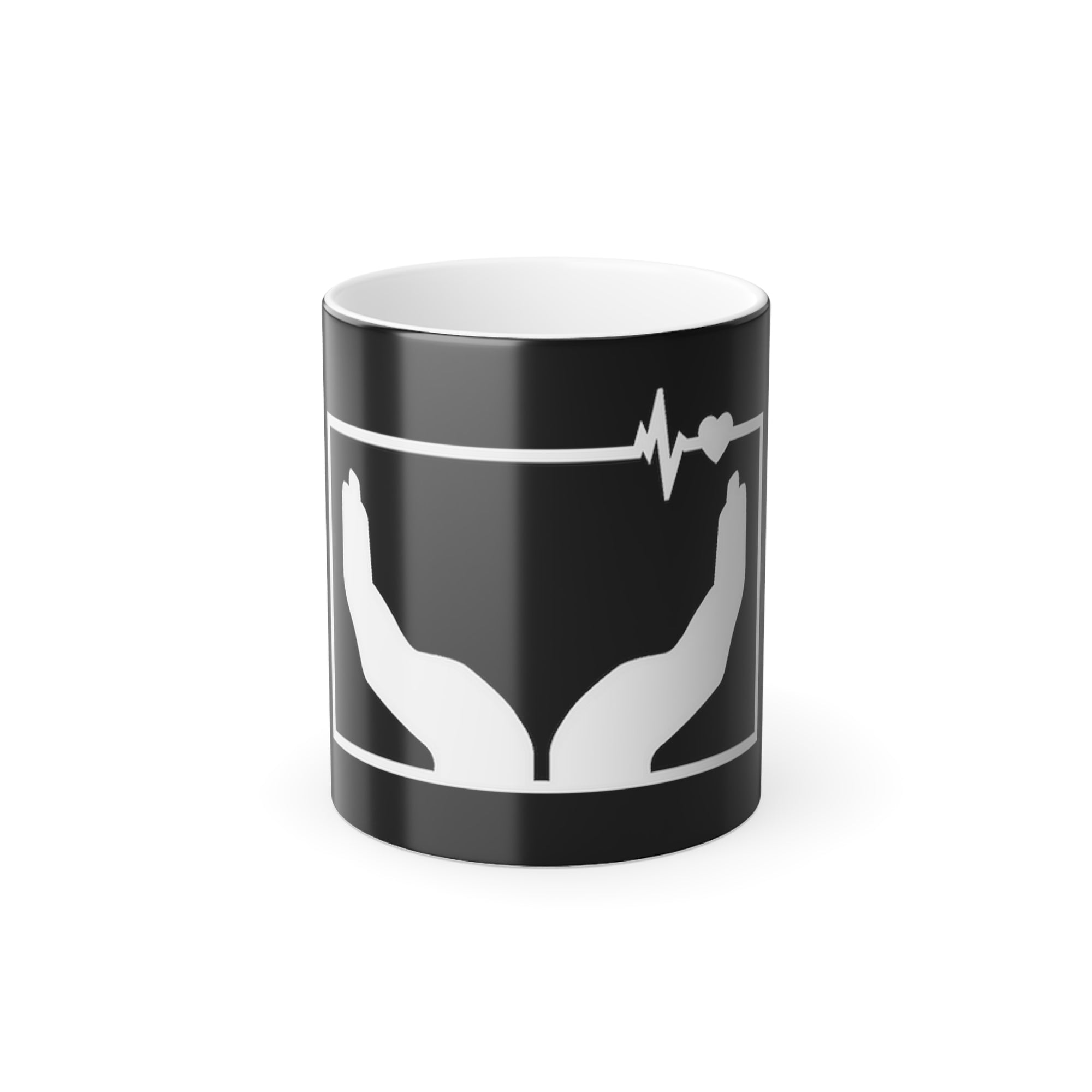 Ghost Only Logo  -  Black Morph Mug, 11oz