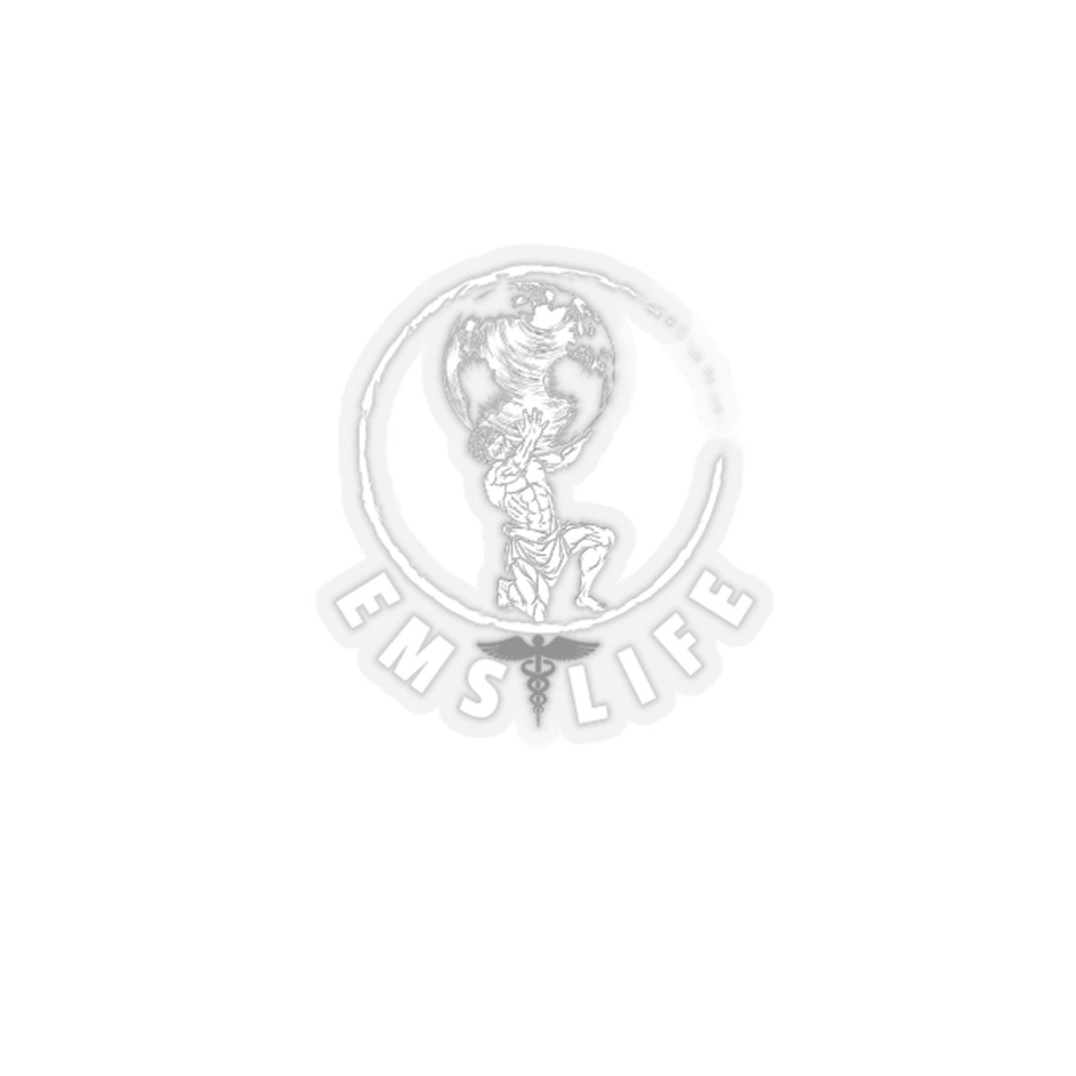 EMS Life Atlas Icon White Kiss-Cut Stickers