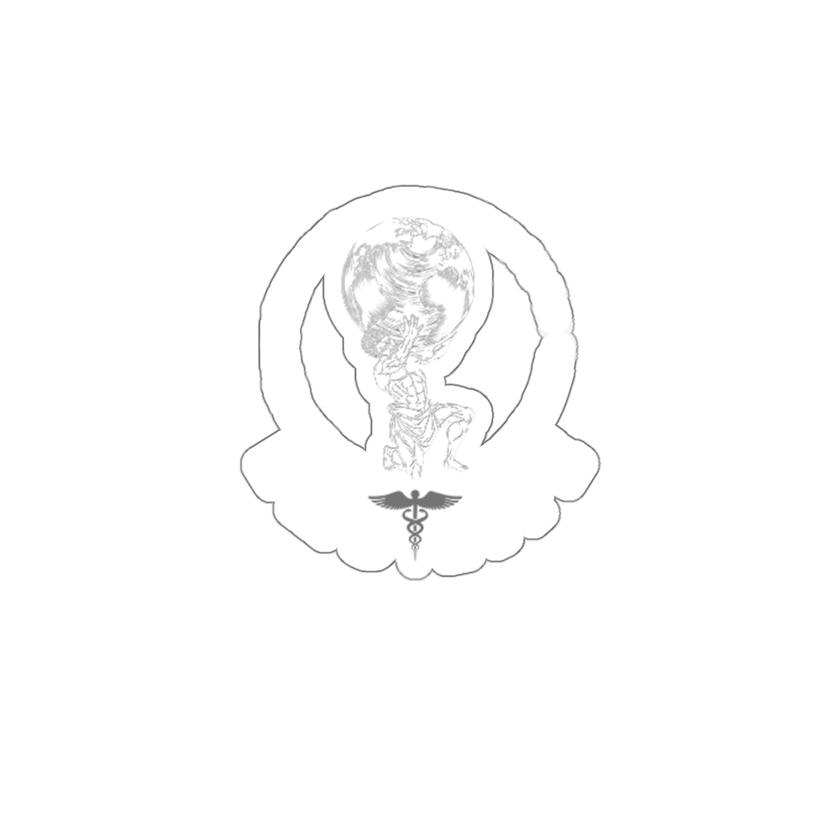 EMS Life Atlas Icon White Kiss-Cut Stickers