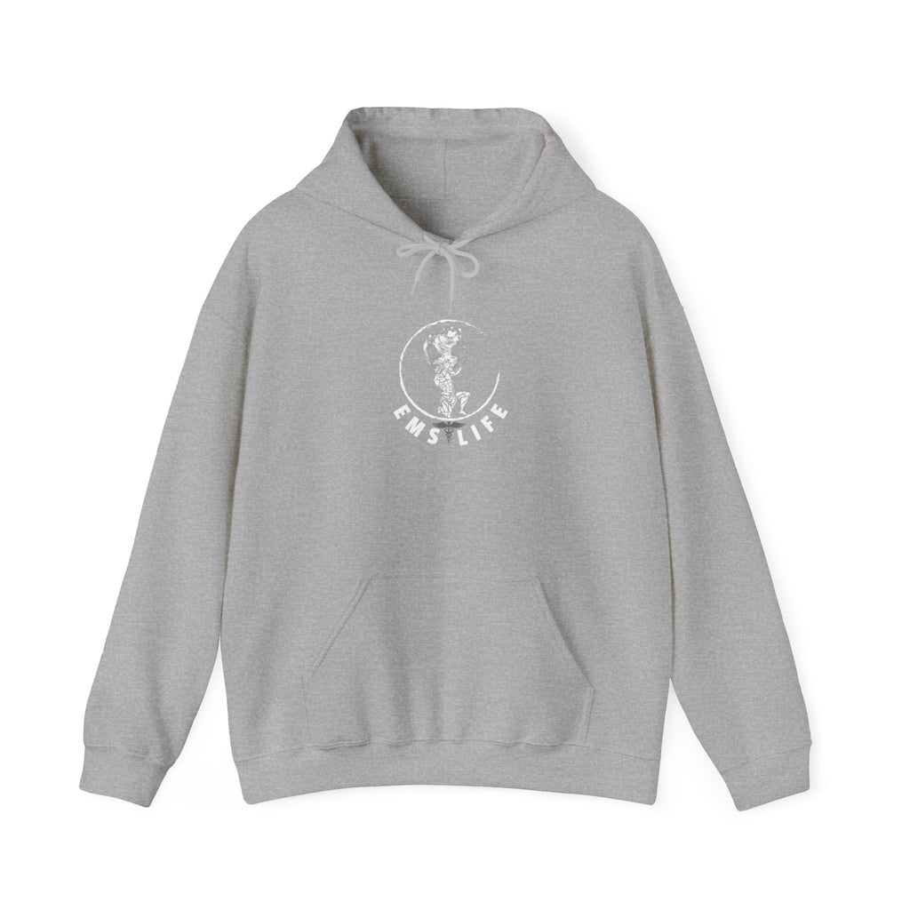 EMS Life Atlas wht icon - Unisex Heavy Blend™ Hooded Sweatshirt