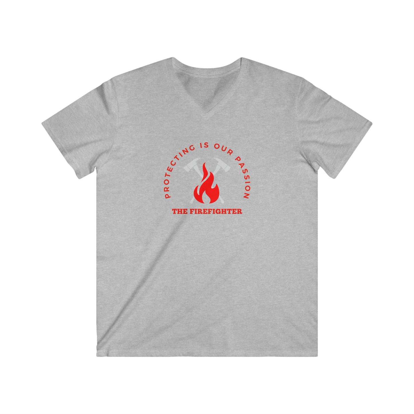 The Firefighter Men's Fitted V-Neck Short Sleeve Tee